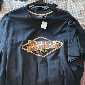 Harley-Davidson Black and Gold Tee